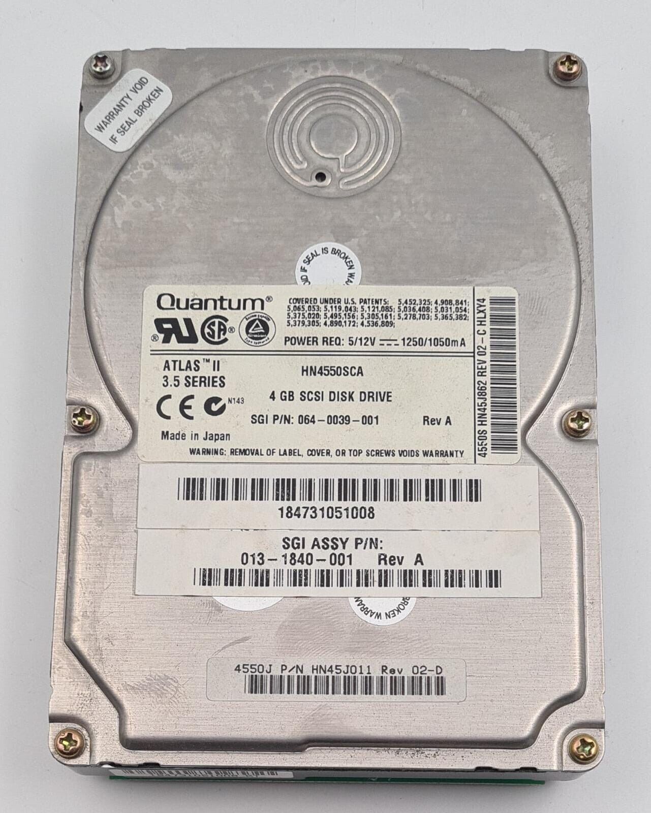 Quantum Atlas II 064-0039-001 HN4550SCA 4GB SCSI DISK DRIVE for SGI OCTANE