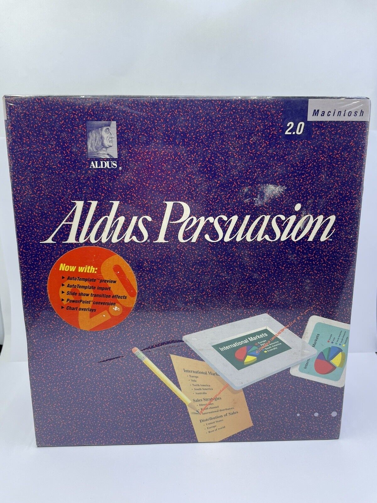 Vintage Software: Aldus PageMaker Persuasion Version 2.0 New Rare Sealed 1991