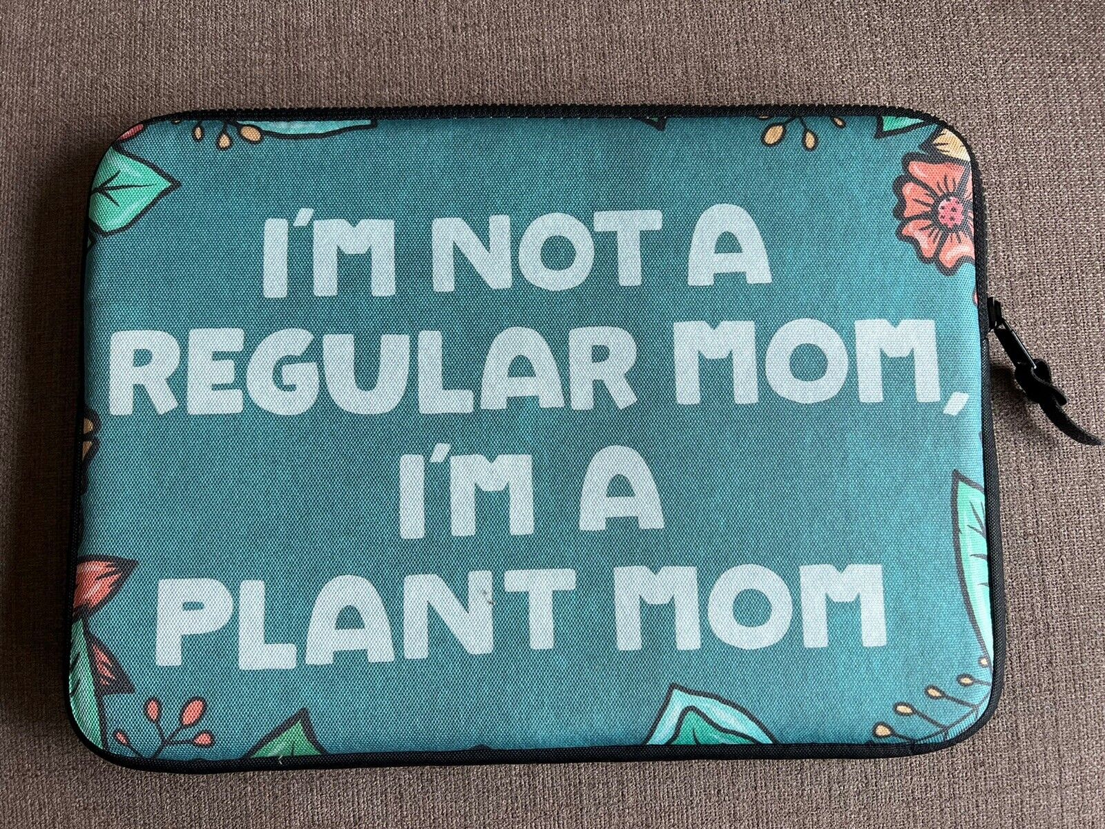 Society 6 Laptop Zipper Case Sleeve Padded Carrying Travel Case 10x14 Plant Mom