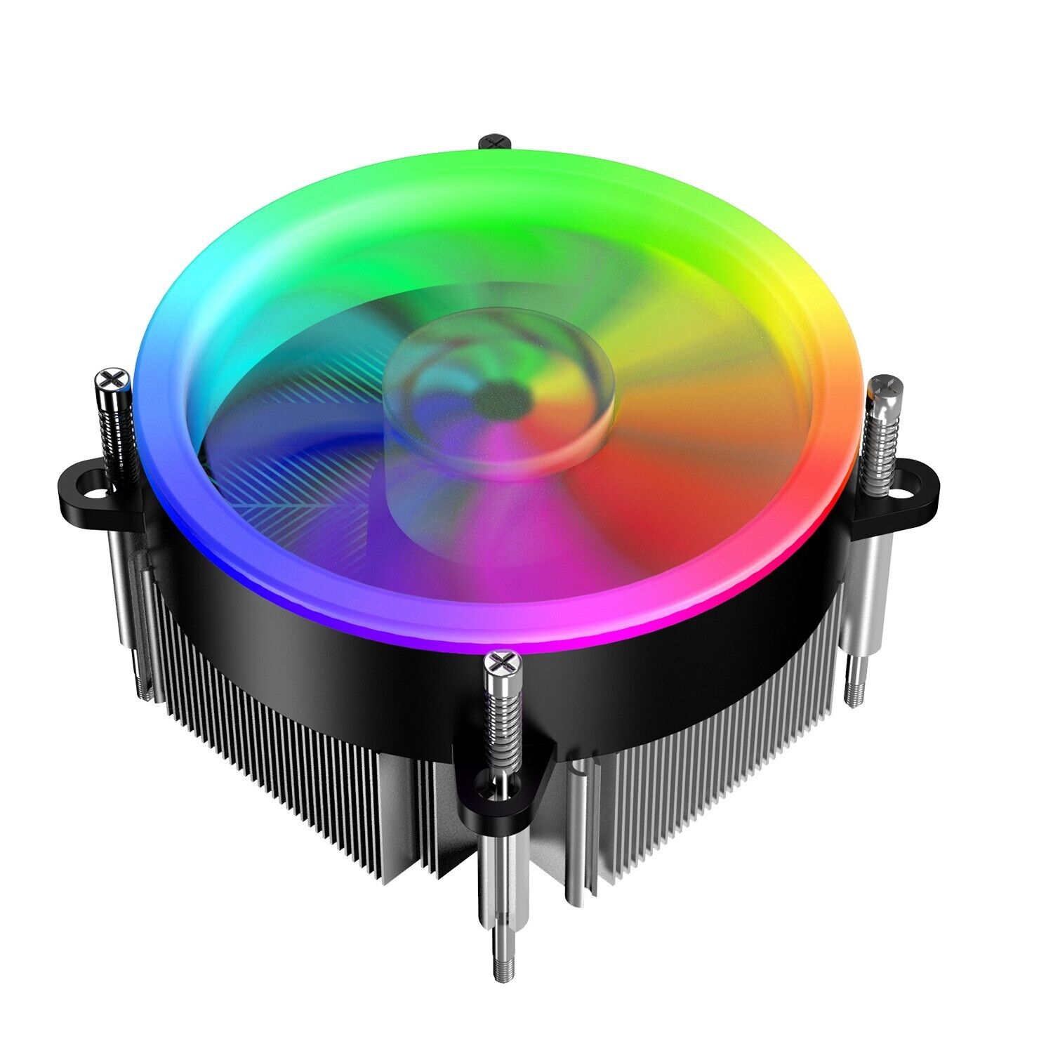 RGB CPU Heatsink Fan Cooler with Rainbow 90mm Fan For Intel LGA AMD AM3/AM4/AM5