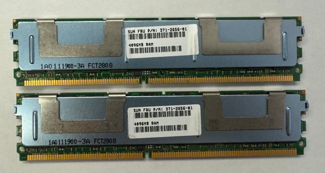 Genuine SUN 371-3069 371-2656 540-7348 X6382A 8GB (2 x 4GB) Server Memory Kit