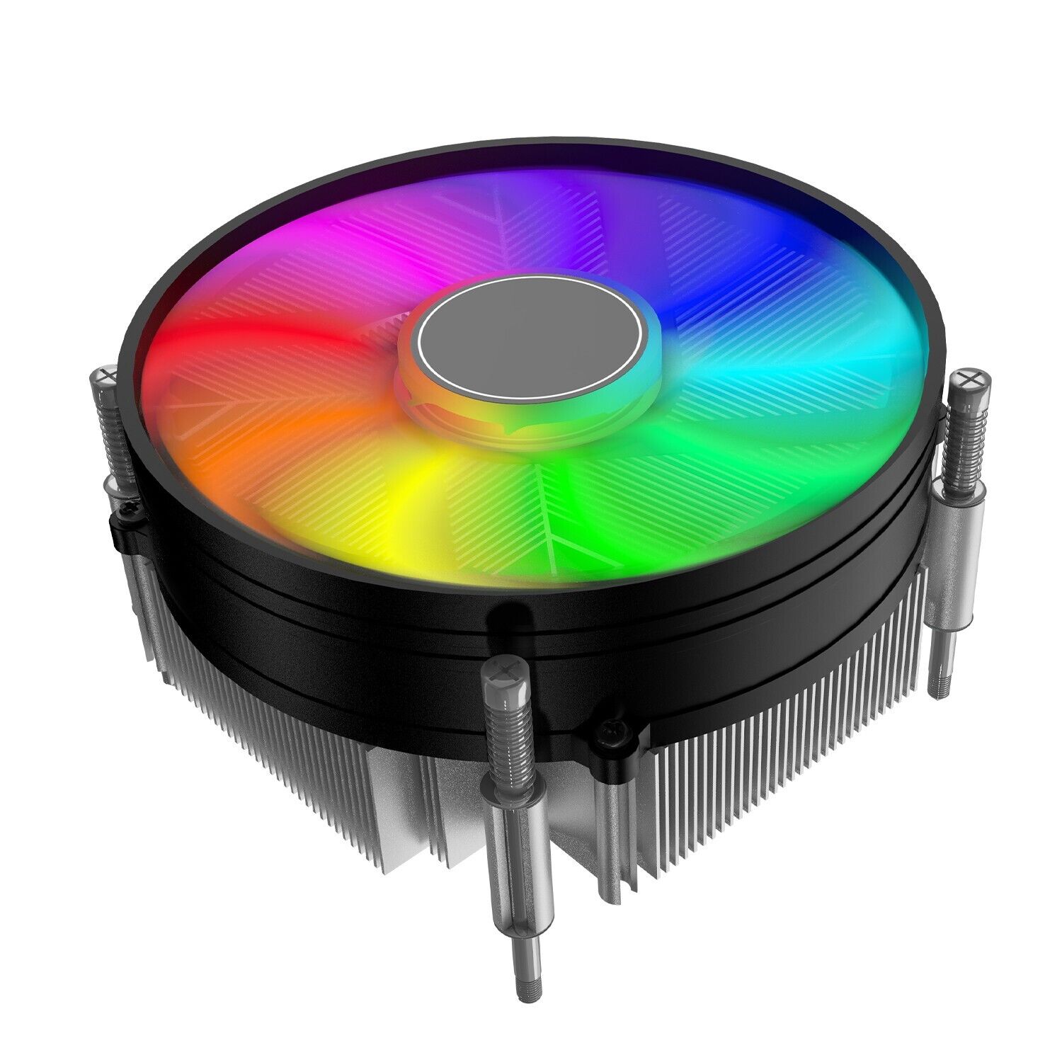 CPU Cooler Fan Heatsink RGB LED For Intel LGA 1200/1156/1155/1151/1150/1366/1356