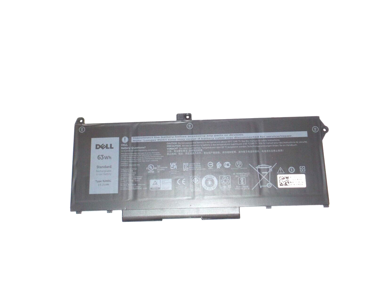 NEW Dell OEM Latitude 5420 5520/ Precision 3560 4-Cell 63Wh Laptop Battery RJ40G