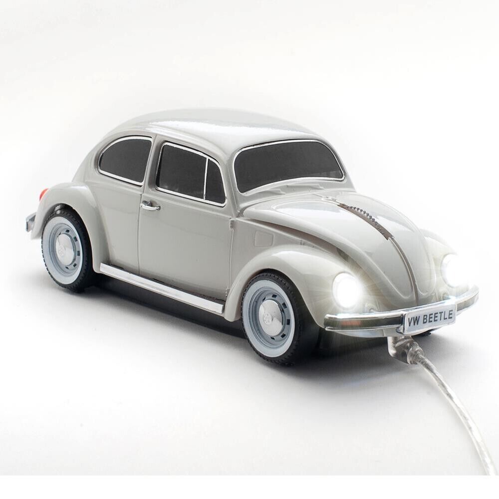 Official Classic VW Beetle Car Wired Computer Mouse - Grey