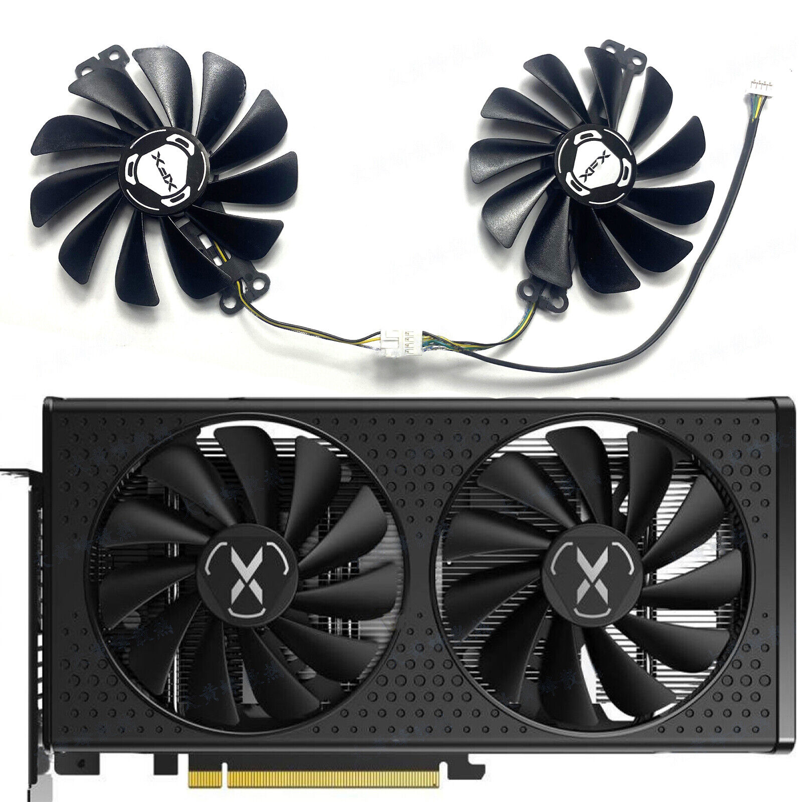 Cooling Fan Graphics Replacement Fan for XFX RX6600 6600XT 6650XT