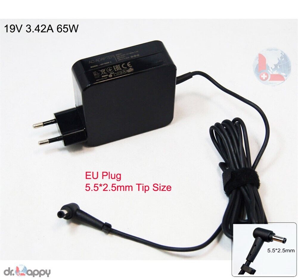 65W EU Power Adapter Charger for ASUS X80A X80H X80L X75S X751N Y582WE Y582W