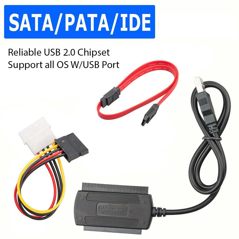 SATA/PATA/IDE to USB2.0 Converter Cable Adapter for 2.5/3.5\'\' Hard Drive Disk M