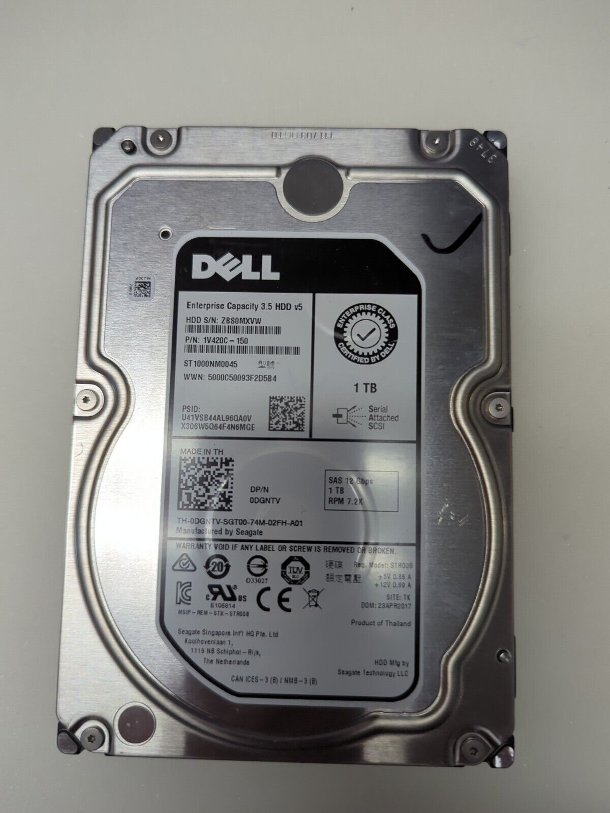 Dell 0DGNTV DGNTV 1TB HDD 7.2K RPM 3.5\
