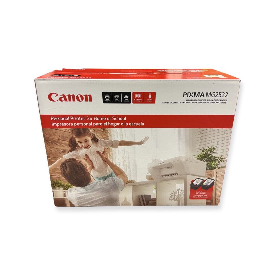 Canon PIXMA MG2522 Wired All-in-One Color Inkjet Printer-INK &CABLE INCLUDED New