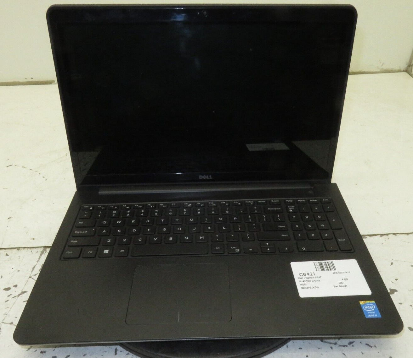 Dell Inspiron 5547 Laptop Intel Core i7-4510u 4GB Ram No HDD or Battery
