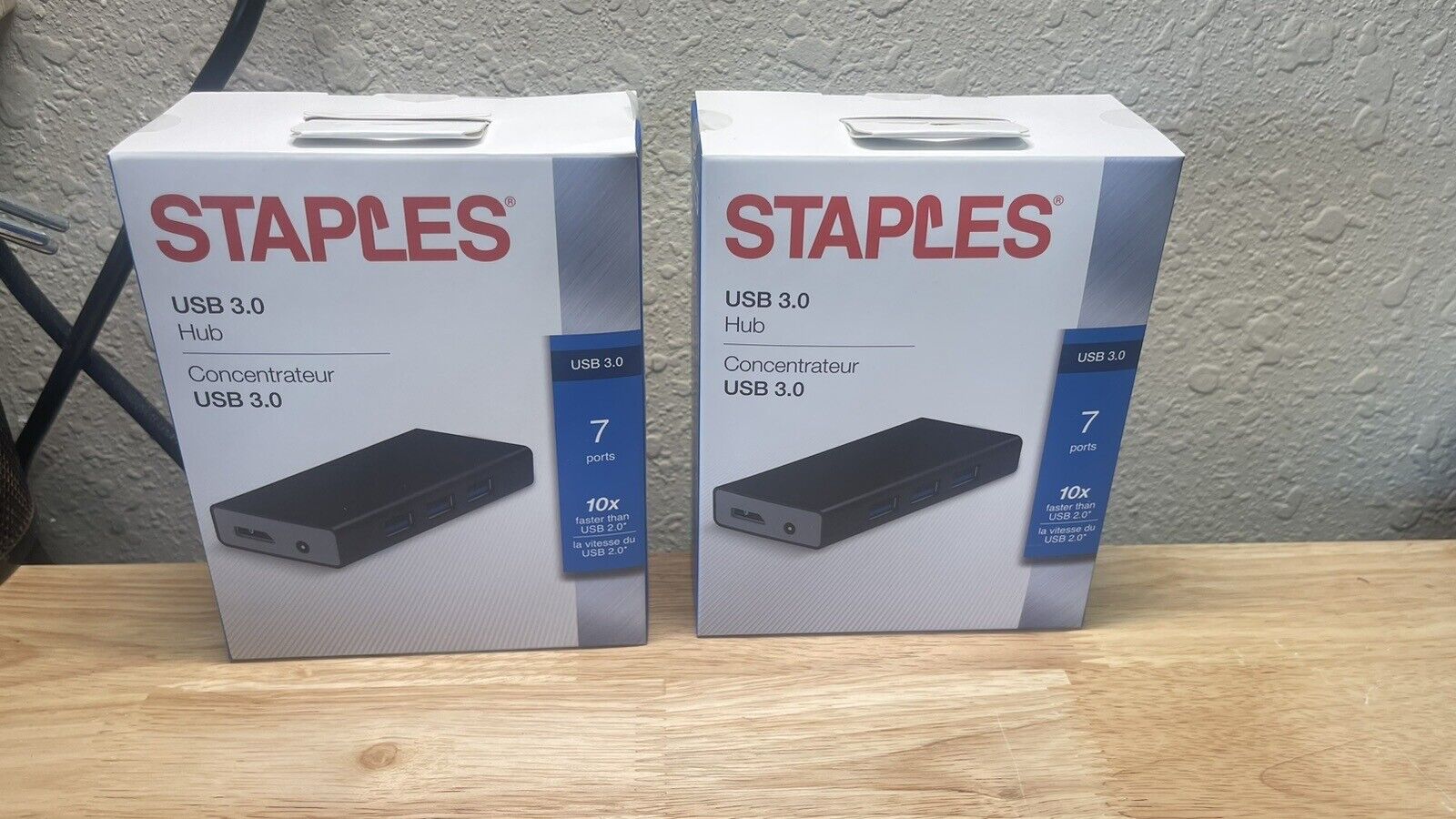 Two Staples USB 3.0 Hub 7 Port, New In Box. Fast, .