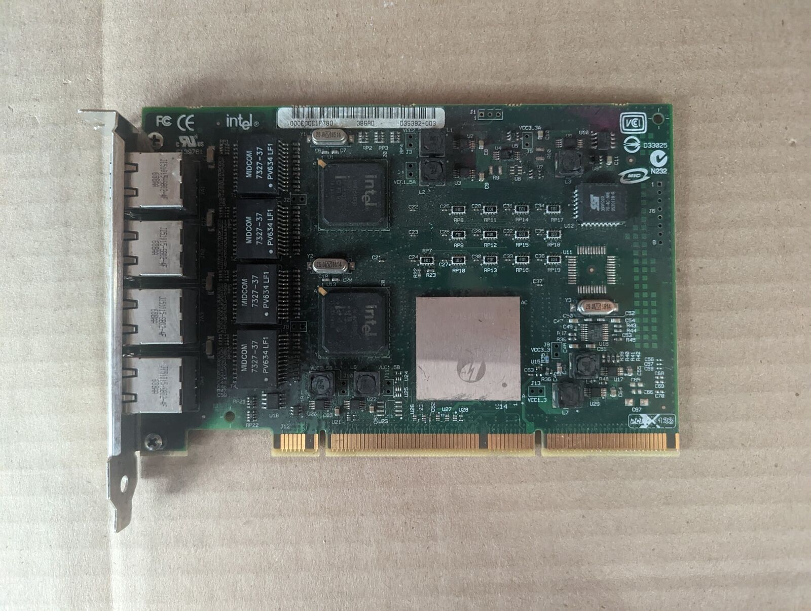INTEL PRO/1000 GT QUAD PORT PCI-X NETWORK CARD PWLA8494GTBLK ZZ5-2(22