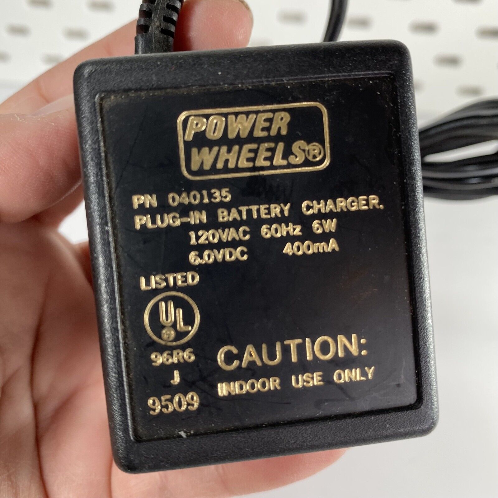 Genuine Power Wheels Plug In Battery Charger Type H 040135 6V 400mA 100% Working