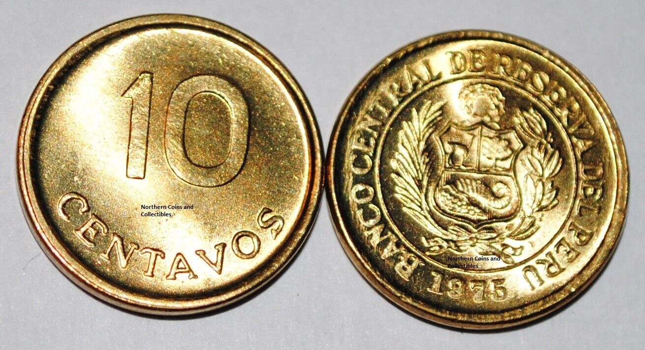 1975 Peru 10 Centavos Coin Uncirculated  KM# 263