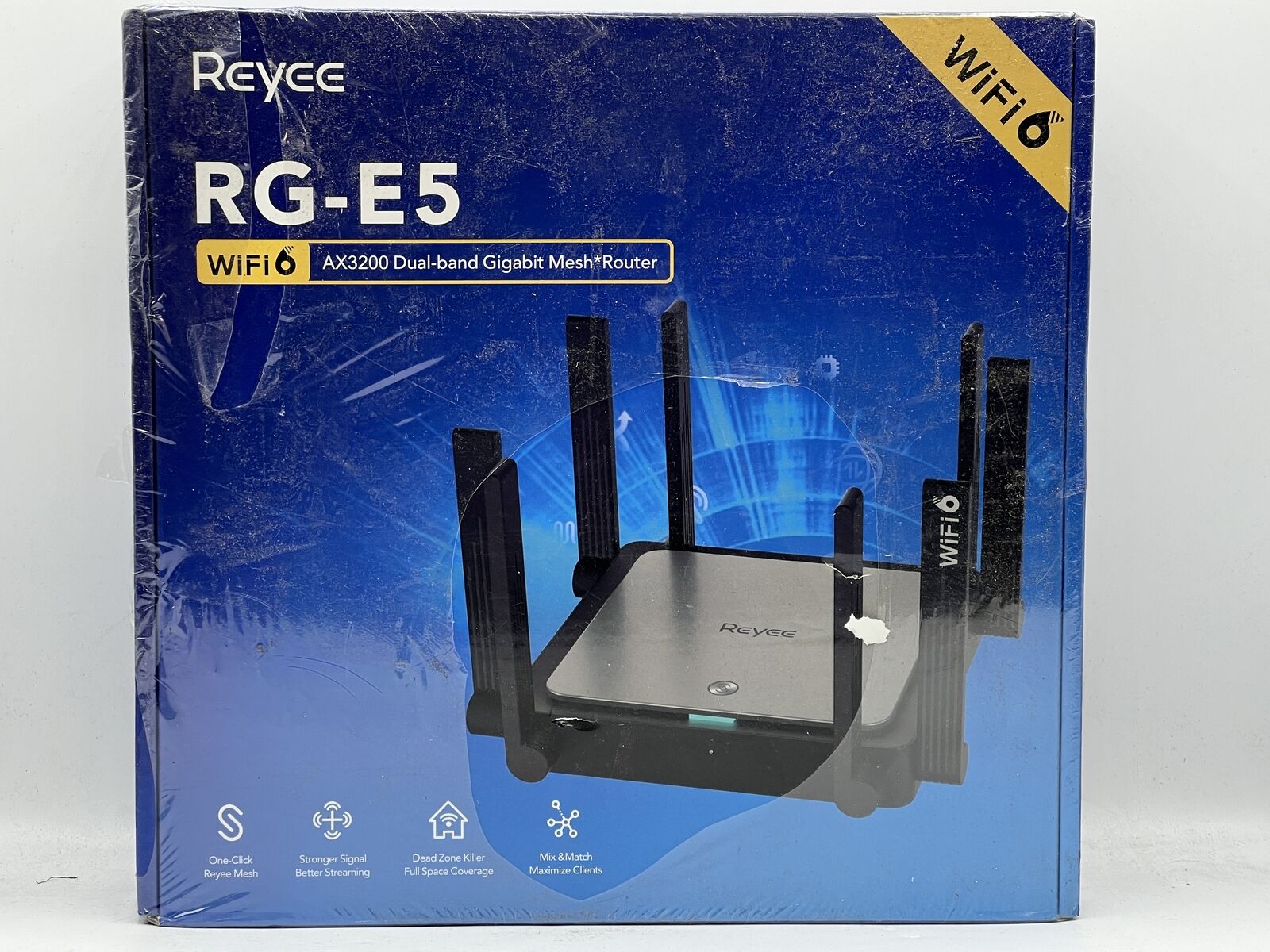 Reyee RG-E5 WiFi 6 3200M Dual Band Gigabit Mesh Router Black New Sealed