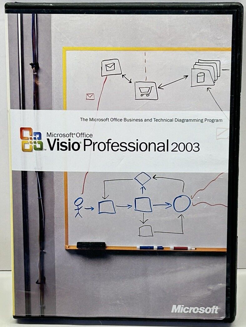 Microsoft Office Visio Professional 2003 Full Version w/Key Verified Working