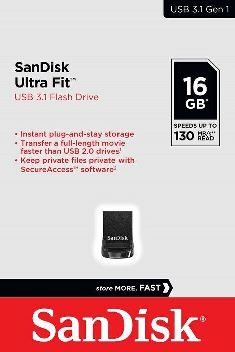 SanDisk 32GB 64GB 128GB 256GB ULTRA FIT USB 3.1 Flash Drive Memory Stick OTG lot