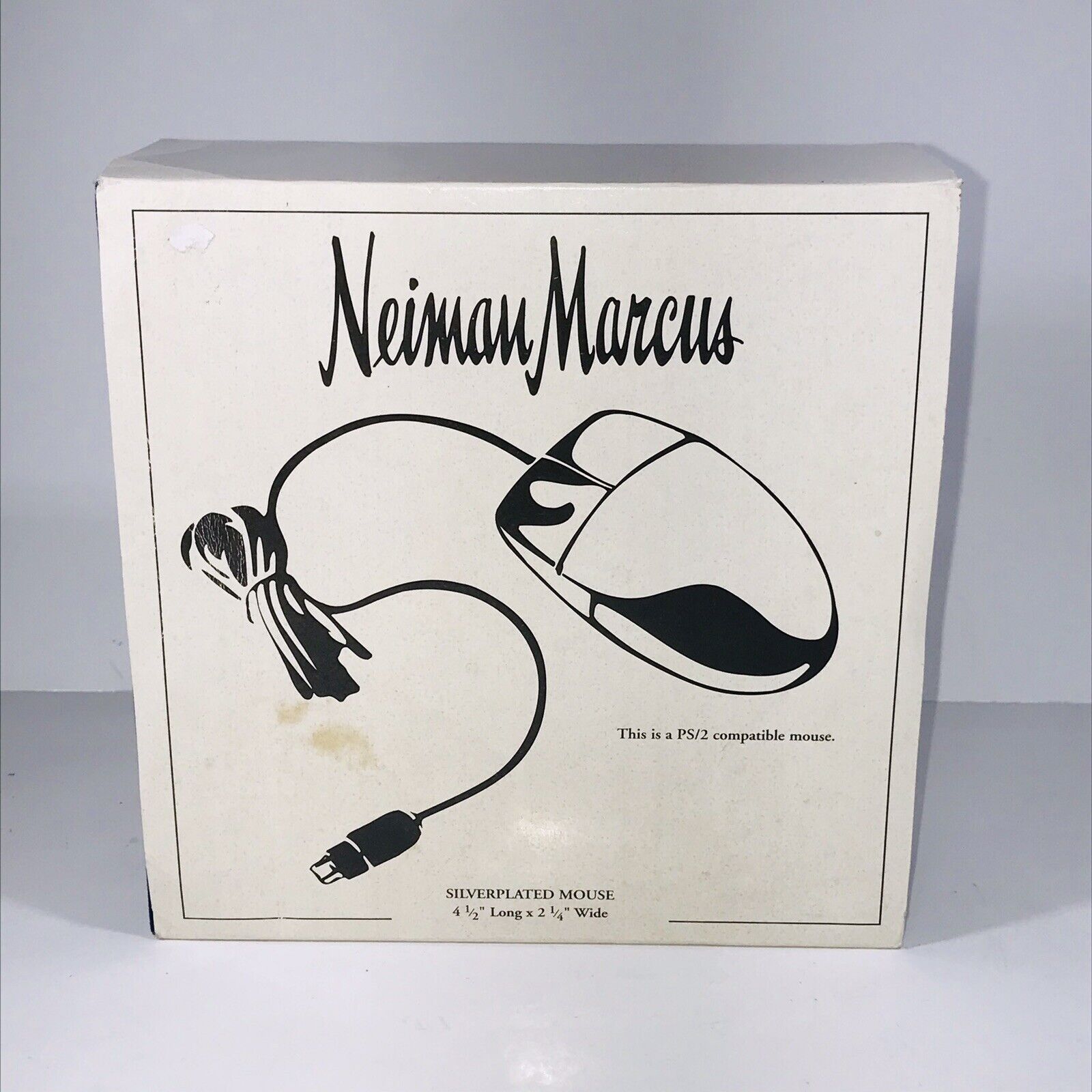 Wallace Silversmiths Neiman Marcus Silver Plate Mouse #MUO6P PS/2 Compatible