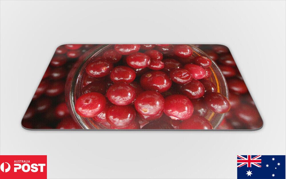 MOUSE PAD DESK MAT ANTI-SLIP|VINTAGE RED CHERRIES FRUIT #3
