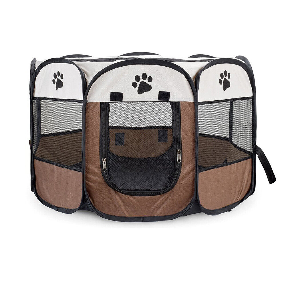 Portable Pet Playpen Foldable Dog Cat Playpen Camping Tent Kennel Crate