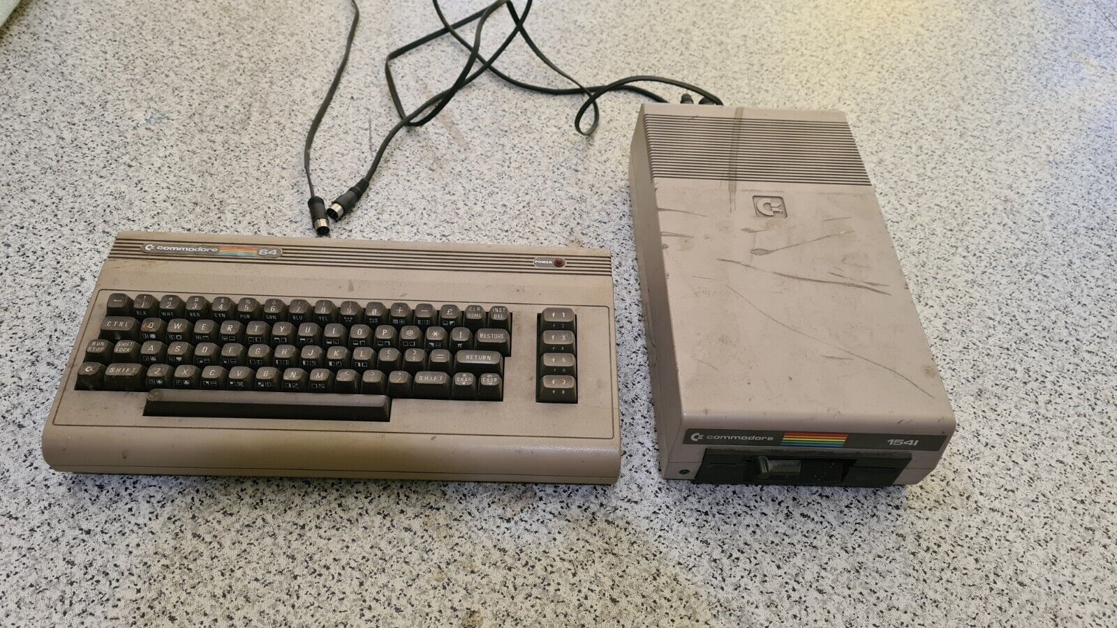 Commodore 64 and 154l FDD Vintage Computer Made in West-Germany in late 80's