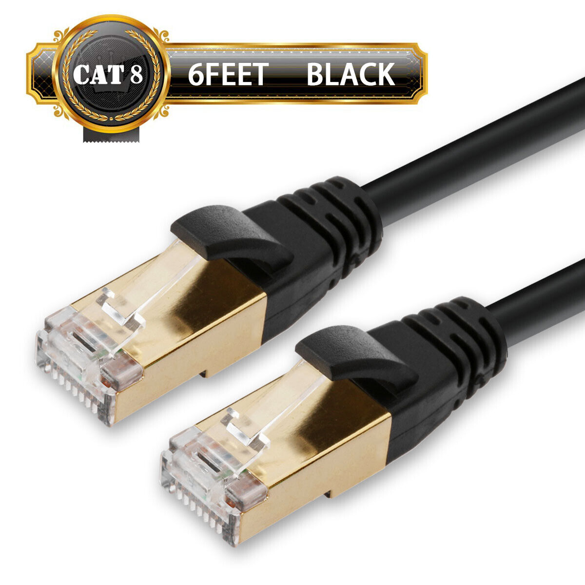 Cat 8 SFTP RJ45 Ethernet Cable Fast Gaming Cord for PS5/PS4, Xbox, Modem, Router