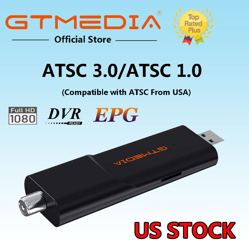 4K ATSC 3.0 Converter Tuner TV Stick USB 3.0 for Android 9.0 or After Free DVR