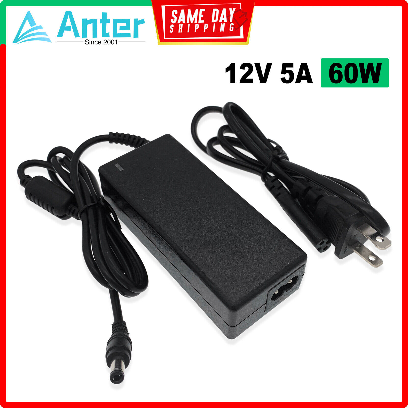 AC Adapter Power Charger For Sceptre Monitor 20'' 22'' 24'' 27'' 30'' 32'' 35''