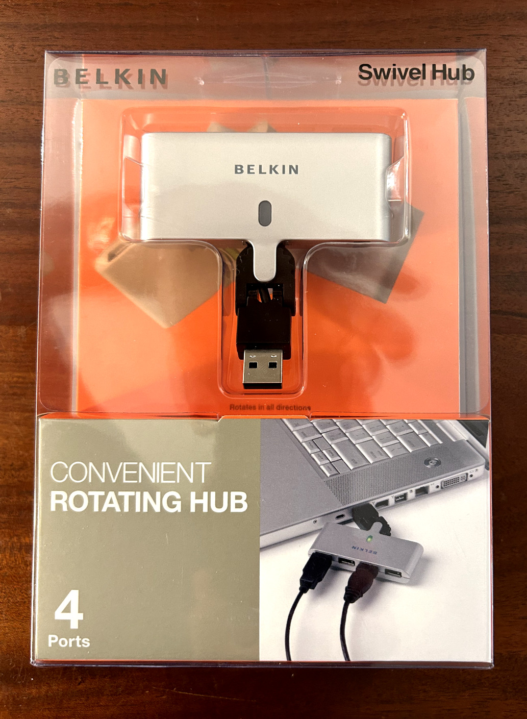 Belkin Certified High Speed Swivel Hub-4 Ports-USB-Mac and Windows Compatible