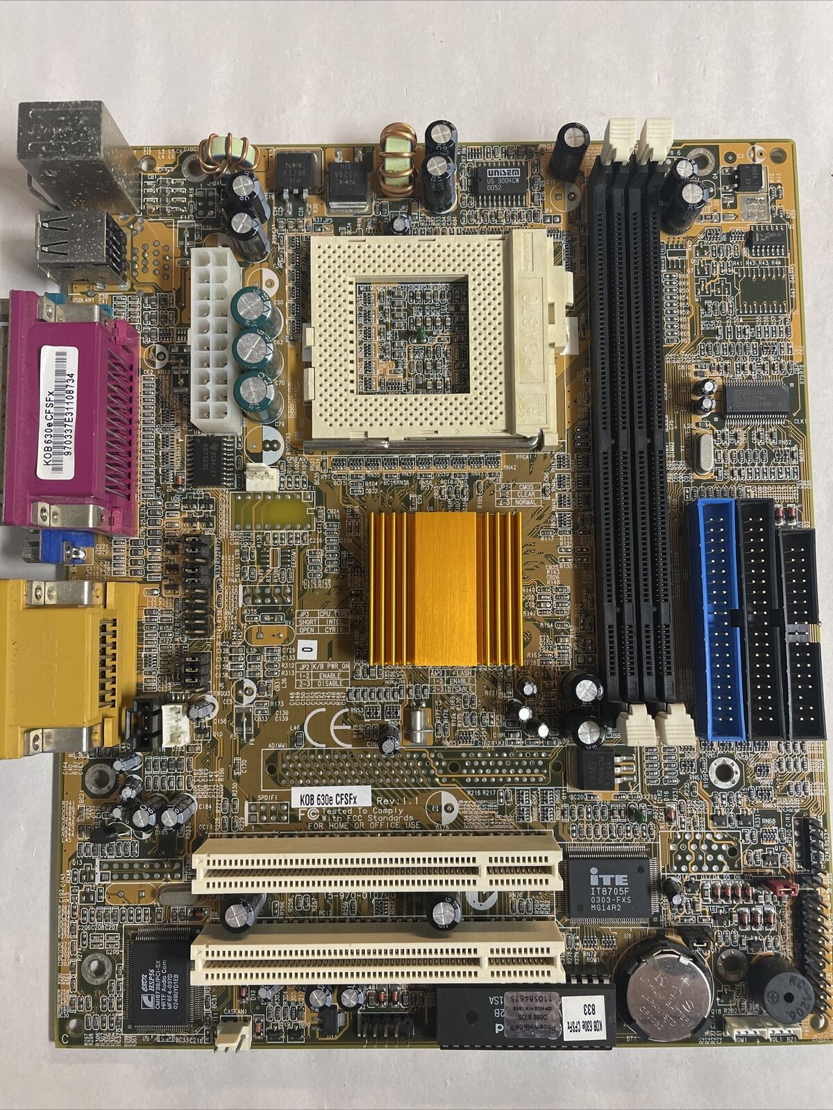 Vintage Mercury KOB 630e Intel Socket PGA370 CFSFX Main System Motherboard MB112