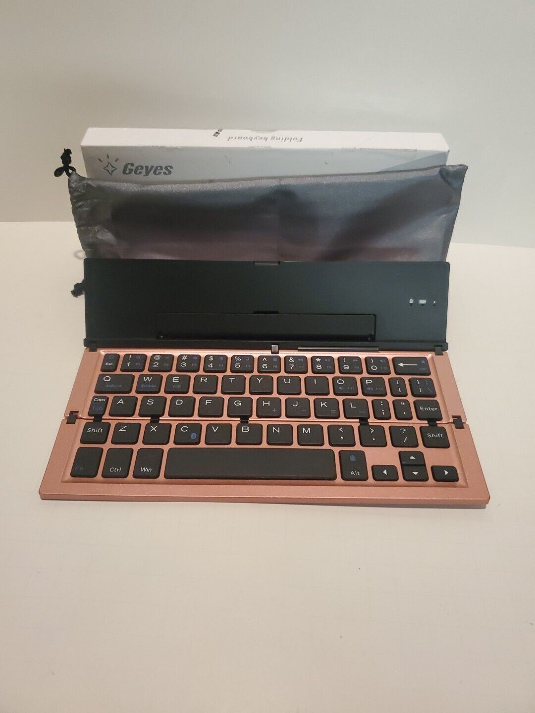 Geyes Folding Bluetooth Keyboard, Foldable Wireless Keyboard with Portable Pocke
