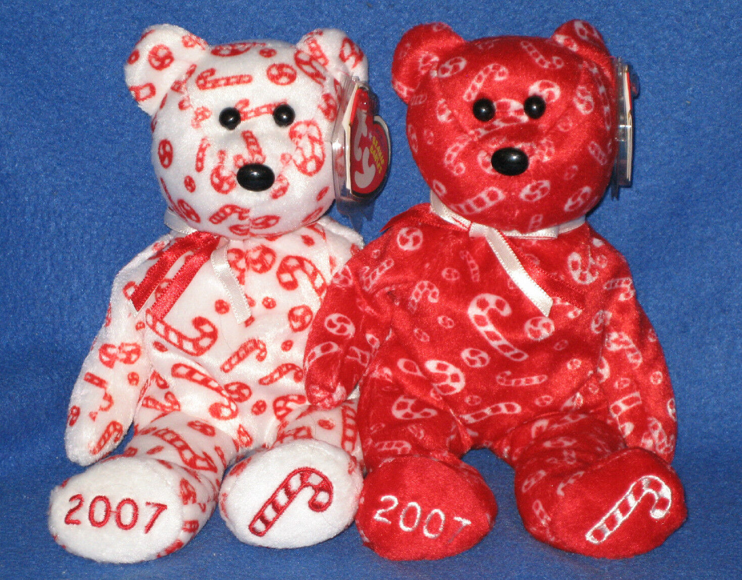 TY CANDY CANES the BEAR SET - MINT with MINT TAGS