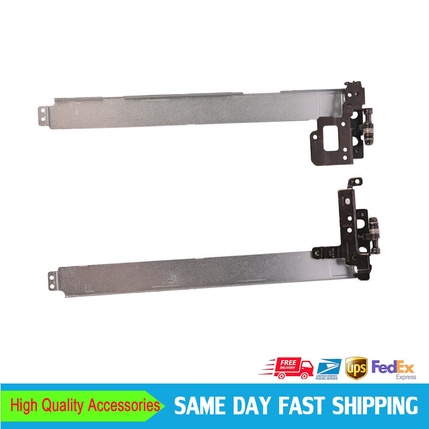 Silver Left & Right LCD Screen Hinges For Dell Latitude 3520 E3520 Non-Touch USA