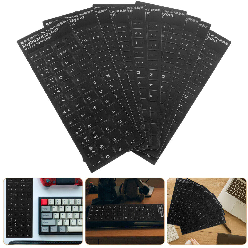 10 Pcs Notebook Keyboard Stickers Skin Individual Letter