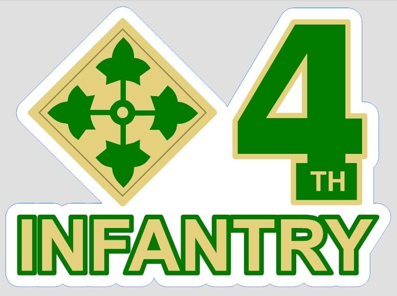 US Army 4th Infantry Division Sticker (Select your Size)