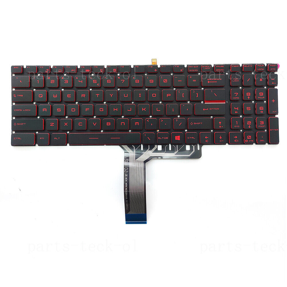 New Keyboard For MSI GL63 73 7RC 7RD 7RE 7RF 8RC 8RD 8RE GV62 GV72  Red Backlit