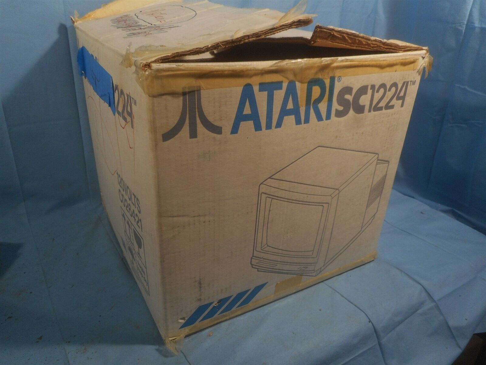 Vintage 1986 Atari SC1224 Monitor BOX ONLY
