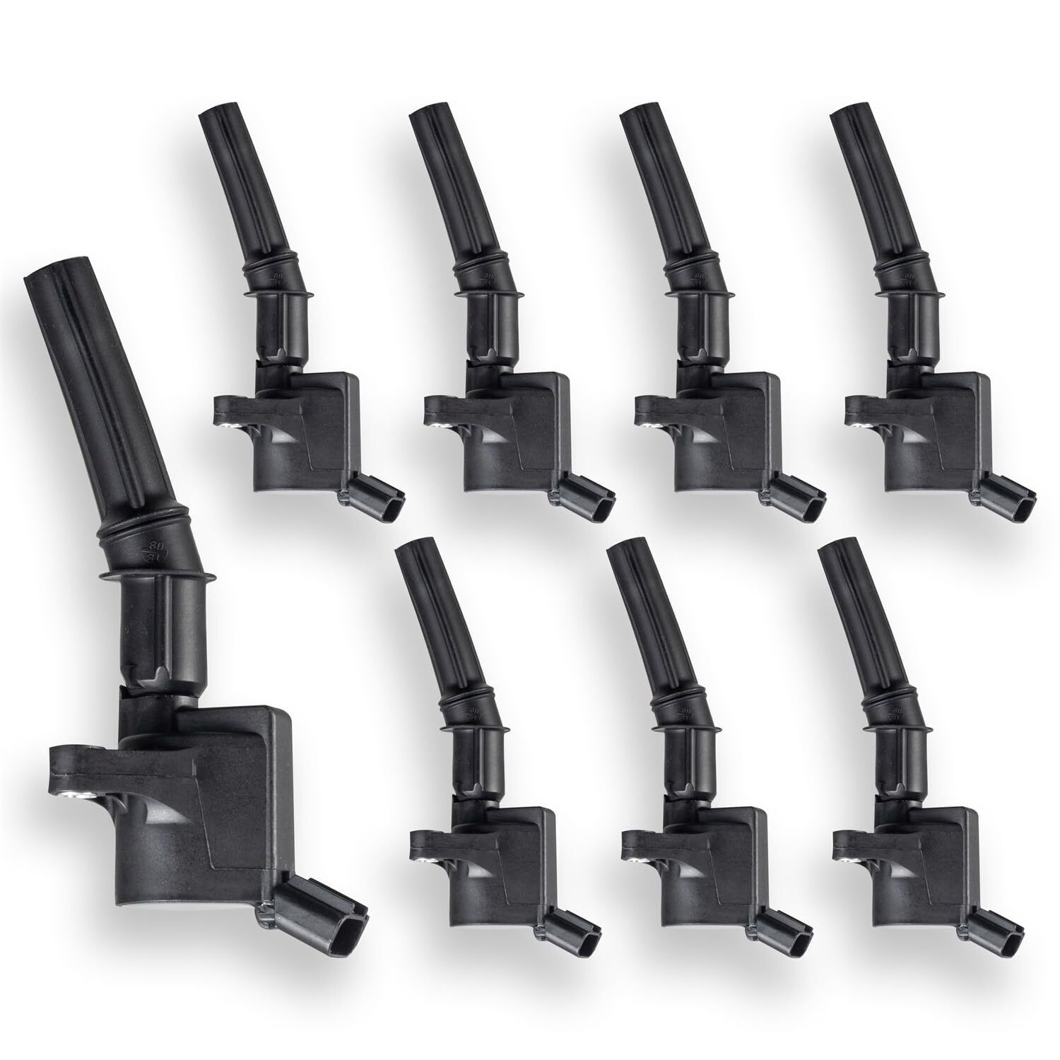 Ena Set Of 8 Curved Boot Ignition Coil Pack Compatible With Ford Lincoln Mercury