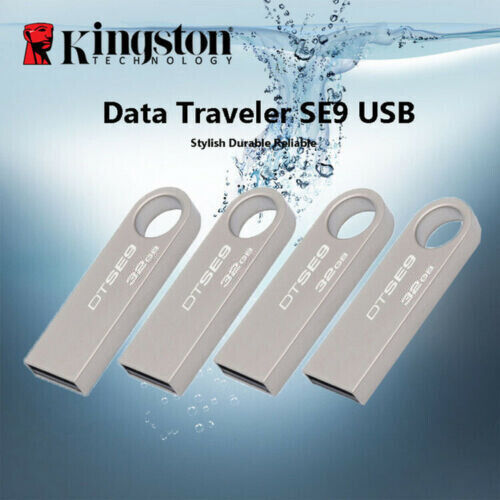 Kingston Silver&Gold DTSE9 4GB Metal UDisk USB 2.0 Flash Drive Memory Pen Stick