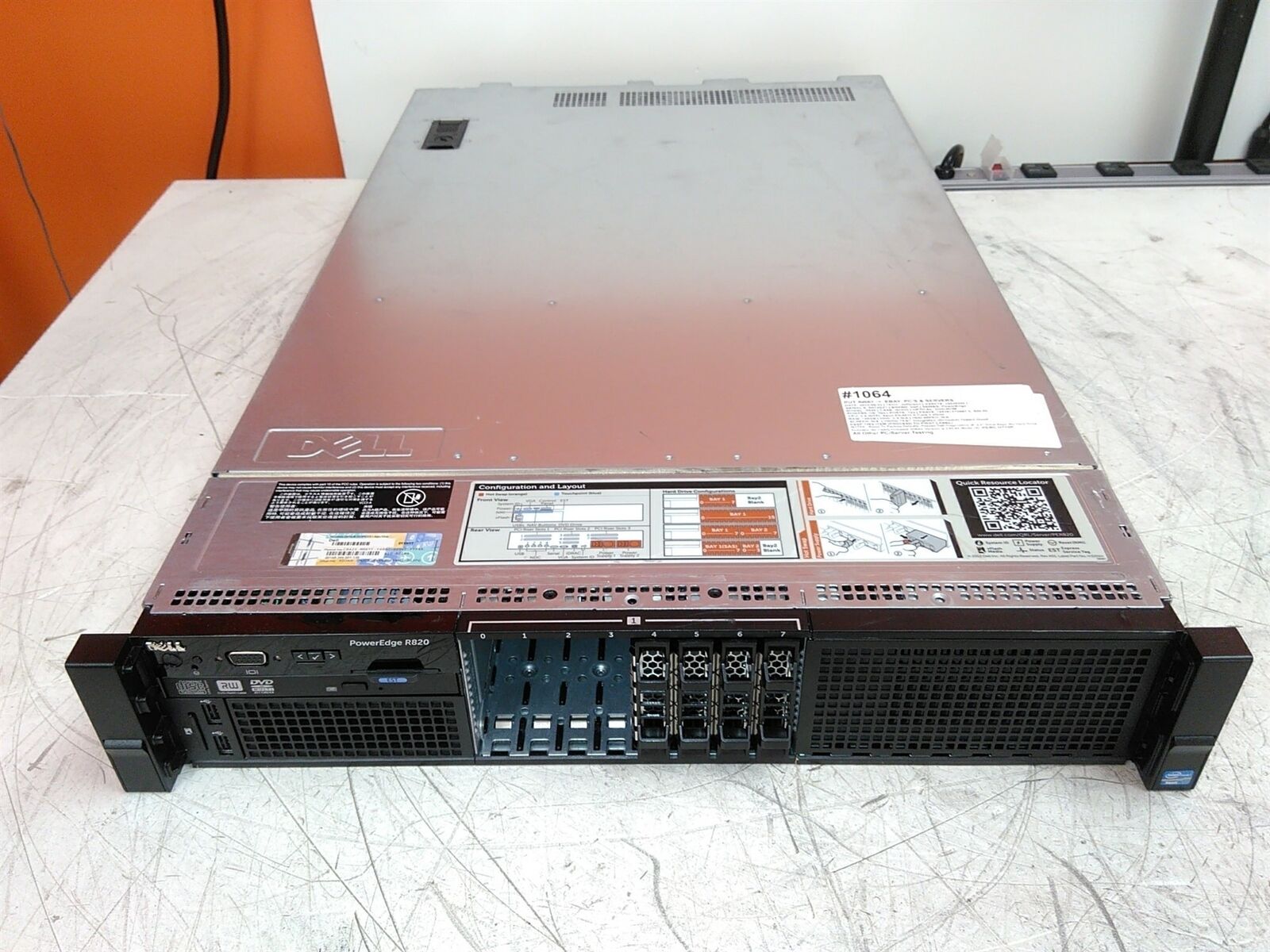 Dell PowerEdge R820 Server 4x Intel Xeon E5-4610 6-Core 2.4GHz 128GB 0HD H710P