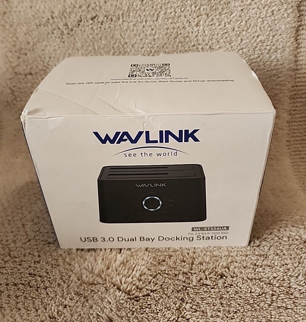 Wavlink WL-ST334UA USB 3.0 Dual Bay Docking System Plug & Play