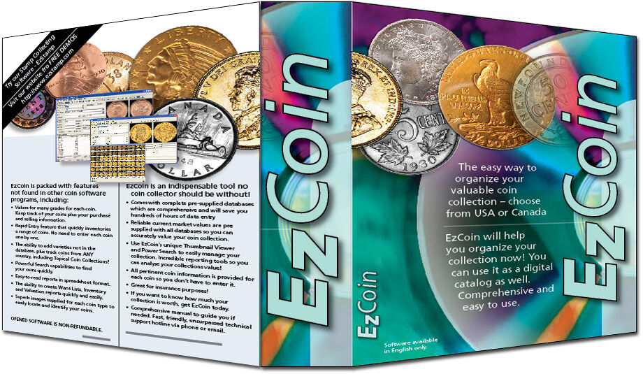 Coin Collecting Software: EzCoin CANADA 2024+Images, Prices for All Coins & Sets