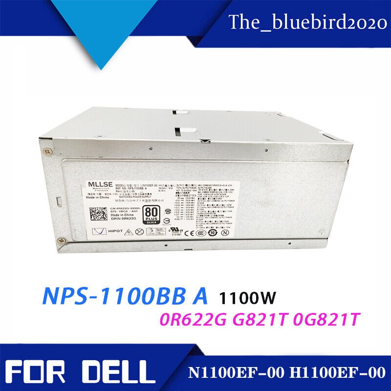 For DELL T7500 N1100EF-00 H1100EF-00 NPS-1100BB 1100W Power Supply 0R622G 0G821T