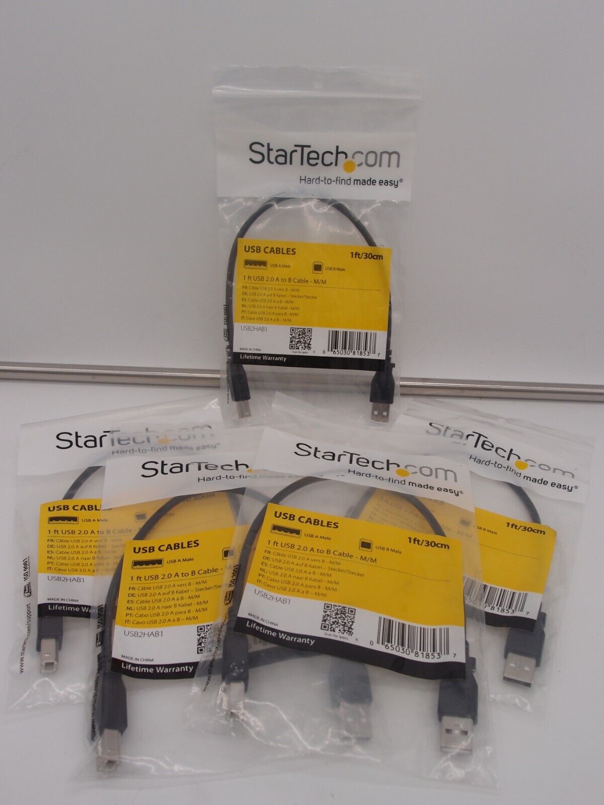 StarTech 1' USB 2.0 A to B CABLE M/M
