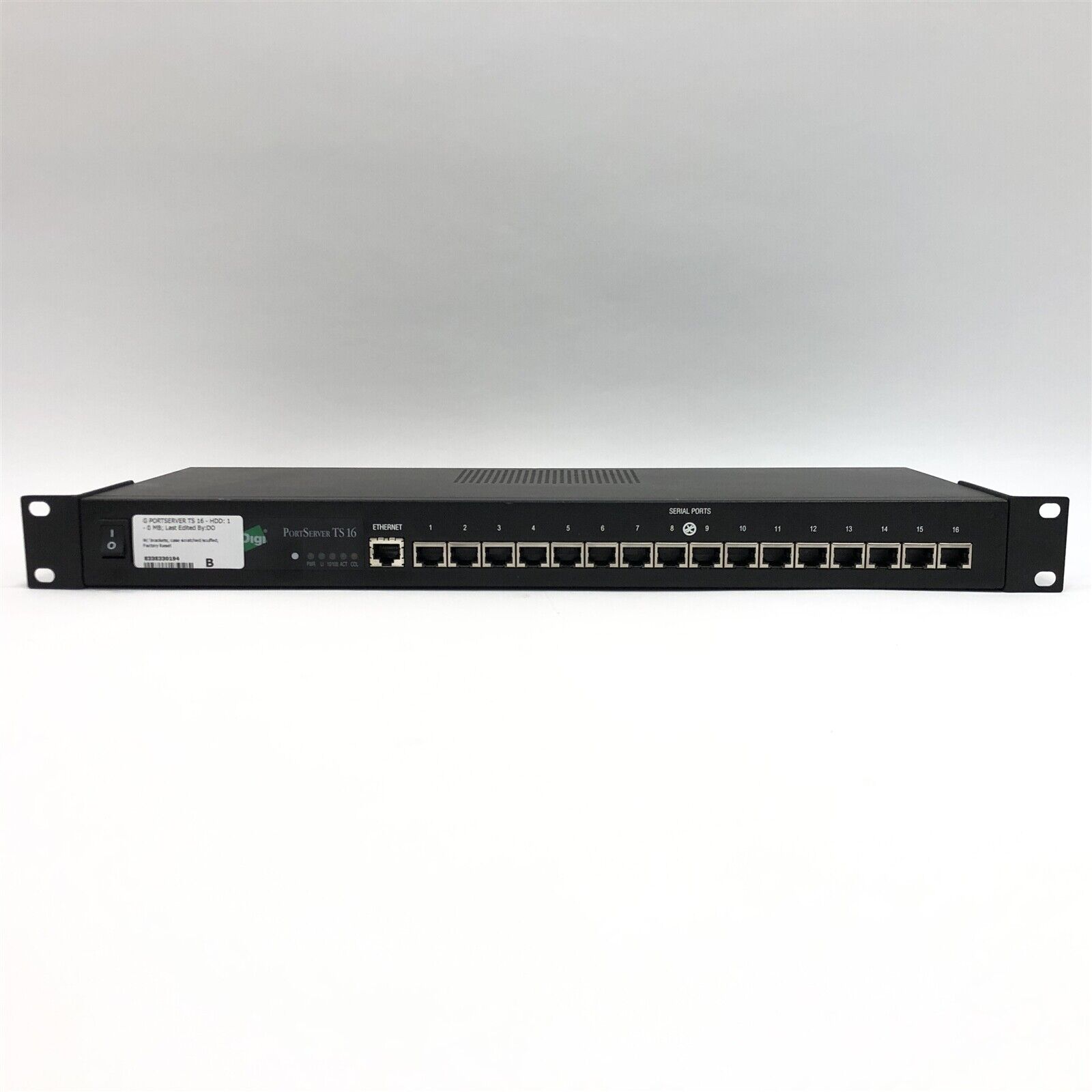 Digi PortServer TS16 16-Port Rackmount Terminal Server 50000854-01 with Ears