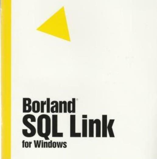 Borland SQL Link w/ Manual PC access local data stored connect database tools