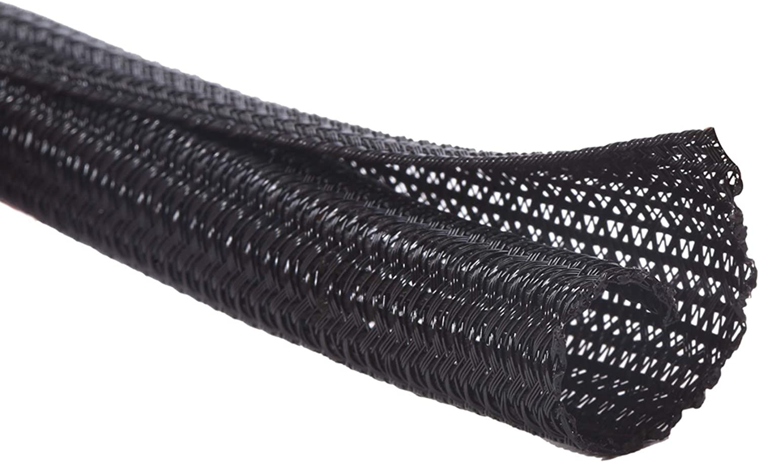 10ft 1/2 inch Cord Protector Wire Loom Tubing Cable Sleeve Split Sleeving  Black