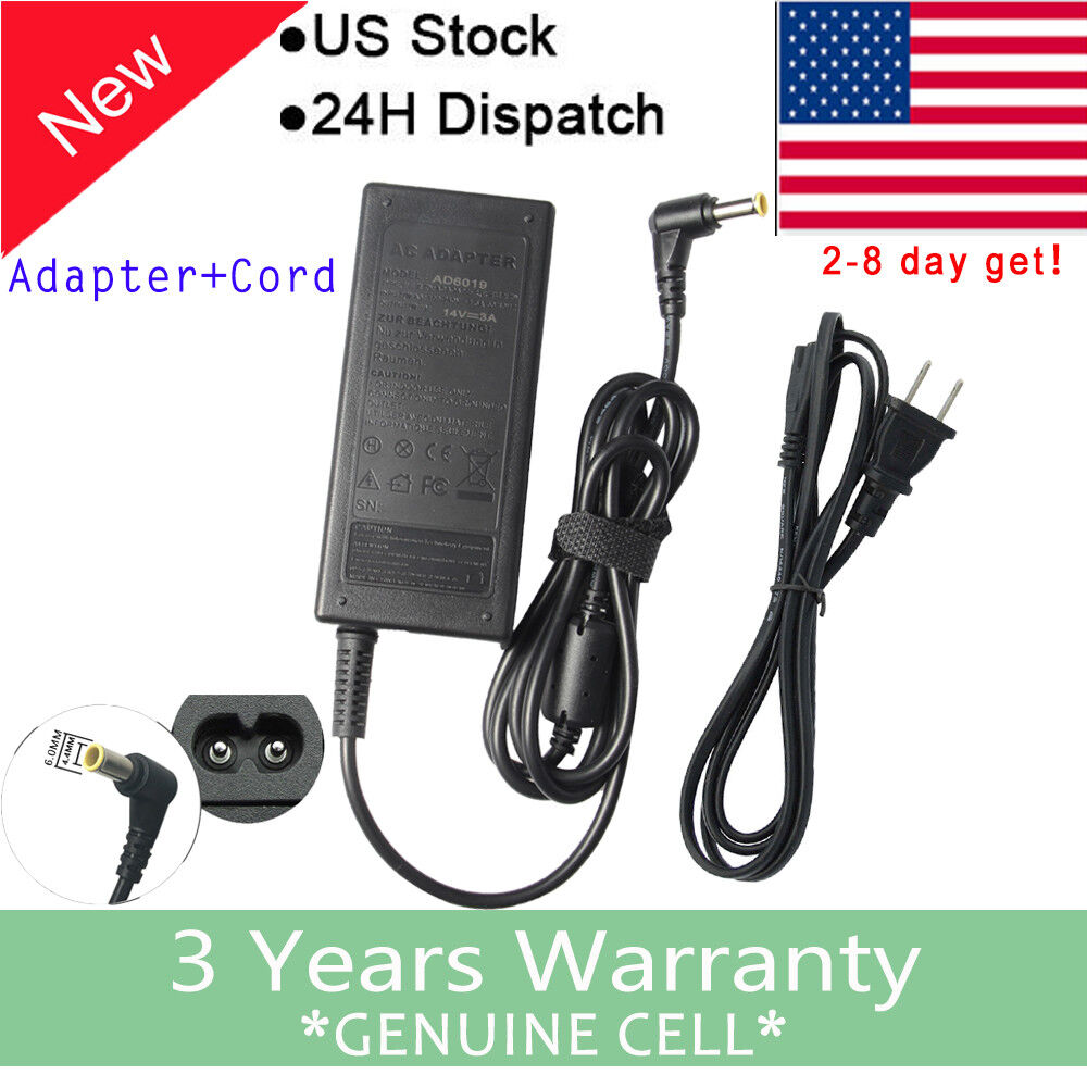 14V AC/DC Adapter Power Supply for Samsung LTM1555B LCD Monitor S20A350B New