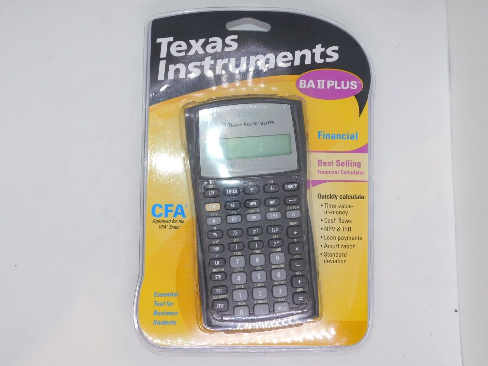 NOS Texas Instruments BAII plus BA II PLUS Financial Calculator Sealed