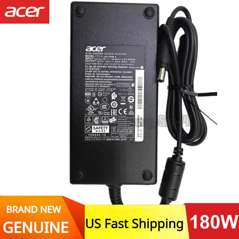 Original Acer 180W Power Supply Predator Helios 300 Gaming Charger ADP-180MB K
